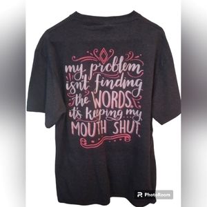 Port & Company Women T- Shirt. Size Large. Dark Gray in Color.